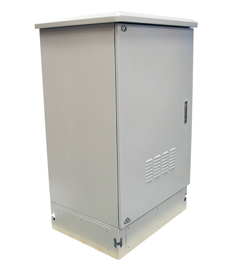 4Cabling 22Ru 800MM Wide X 600MM Deep Grey Outdoor Freestanding Ventilated Cabinet. Ip45