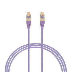 4Cabling 4M Cat 6A RJ45 S/FTP Thin LSZH 30 Awg Network Cable. Purple