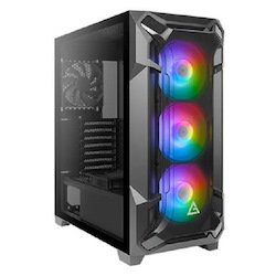 Antec DF600 Flux High Airflow, Atx, Tempered Glass With 3X Argb Fants In Front, 1X Rear, 1X Psu Shell (Reverse Fan Blade) Gaming Case