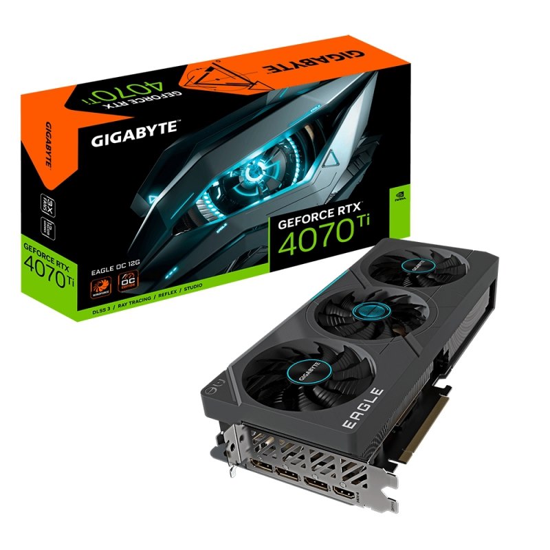 Gigabyte RTX 4070 Ti PCIe X16, 12 GB GDDR6X, 3xDP1.4, 1xHDMI 2.1 , Eagle Oc, 3YR WTY