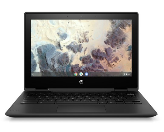 HP Chromebook x360 11 G4 Education Edition, 11.6" HD Touch, Celeron N4500, 8GB, 64GB eMMC, Chrome 64, Pen, Cam, Jet Black, 3Yr NBD Warranty + Laptop Sleeve