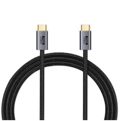 Pisen Braided Usb-C To Usb-C (3.2 Gen2) Cable (1M) - Black, 5A/100W PD, 20Gbps Data Transfer Speed,8K@60Hz Video,Best For Laptop & Other Usb-C Devices