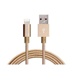 Astrotek 1M Usb Lightning Data SYNC Charger Gold Color Cable For iPhone 6S 6 Plus 5 5S iPad Air Mini iPod