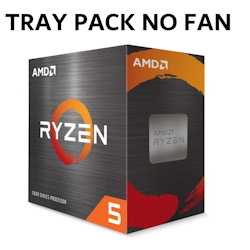 Amd (Moq 12X If Not Installed On MBs) Amd Ryzen 5 3600 'Tray', 6 Core Am4 Cpu, 3.6GHz 4MB 65W No Fan Moq 12 Or Ship Install On MB 1YW (Amdcpu) (Tray-P)
