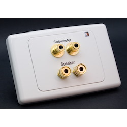 Alectro Speaker Binding Post Wall Plate With Rca