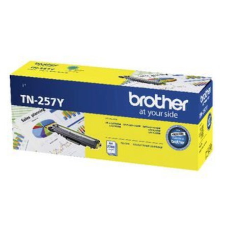 Brother TN-257Y Yellow Toner Cartridge, 2 300 Pages