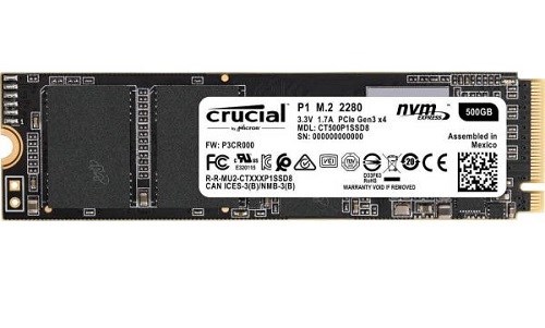 Crucial Client 500 GB Solid State Drive - M.2 2280 Internal - PCI Express (PCI Express 3.0 x4)