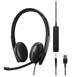 Sennheiser Epos | Sennheiser Adapt 165T Usb Ii On-Ear, Double-Sided 3.5 MM Jack And Detachable Usb Cable With In-Line Call Control