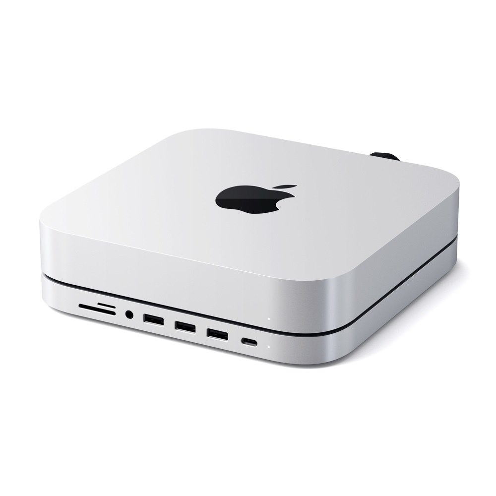 Satechi Aluminium Usb-C Stand + Hub For Mac Mini (Silver)