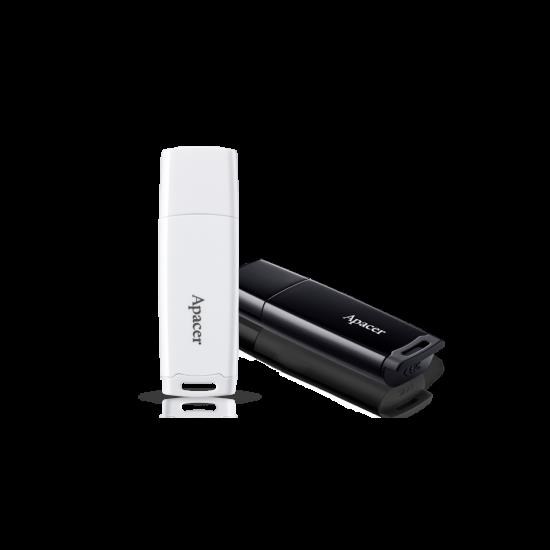 Apacer Ah350 64GB Usb3.0 Slim PenDrive, Black And White, Retractable Design