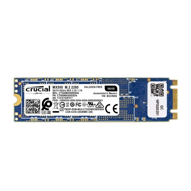 Crucial MX500 500 GB Solid State Drive - M.2 2280 Internal - SATA (SATA/600)