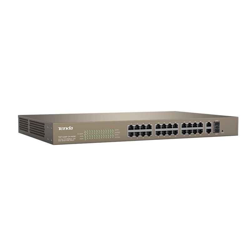 Tenda 24Fe+2Ge /2SFP With 24-Port Poe (Managed)