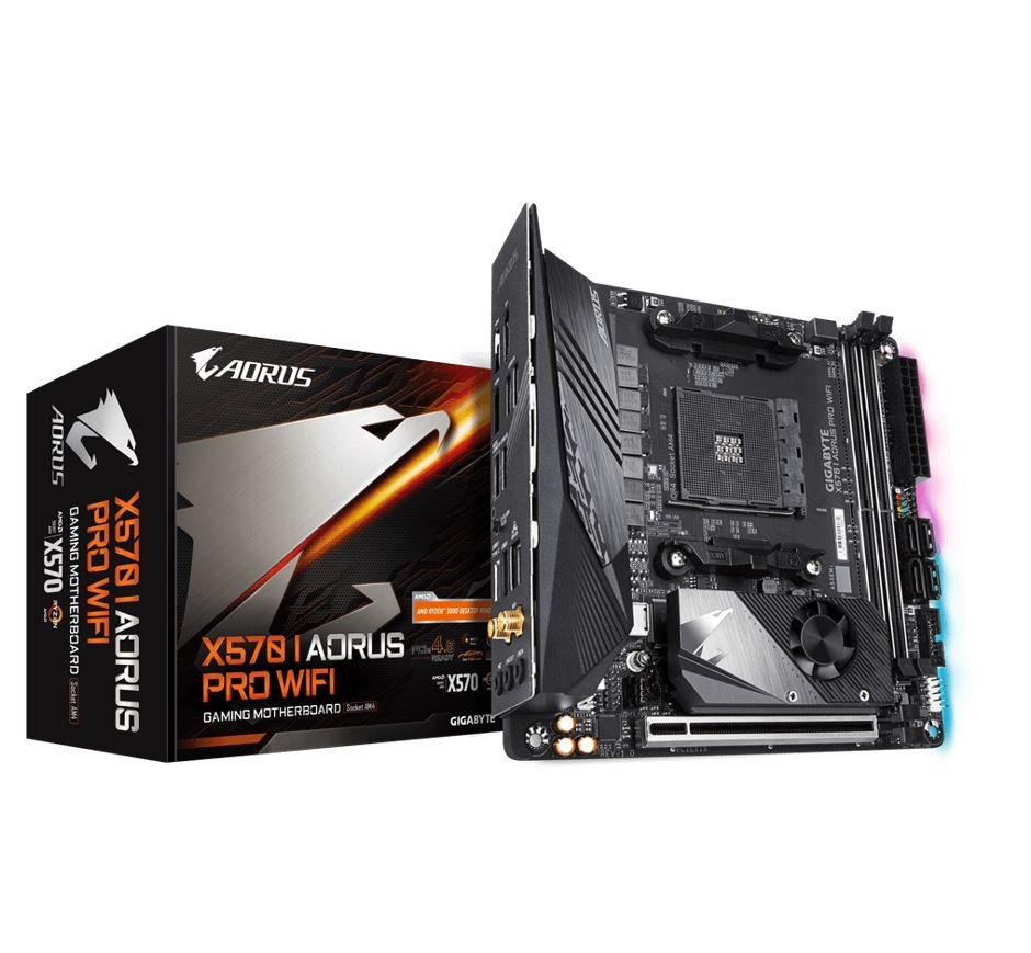 Gigabyte X570i Aorus Pro Wifi Ryzen Am4 Atx Motherboard 2xDDR4 3xPCIE 1xM.2 Realtek® Alc1220-Vb Hda Intel GbE Lan 4xSATA 1xUSB-C 7xUSB3.2