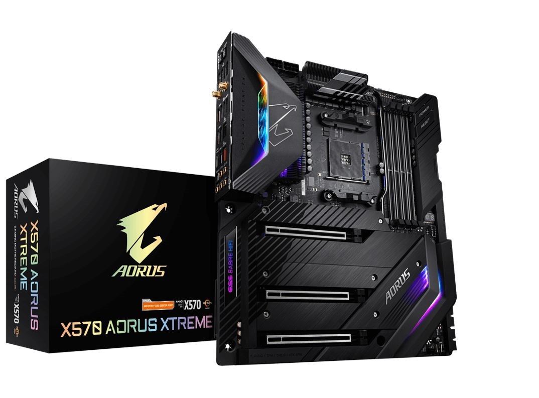 Gigabyte X570 Aorus Xtreme Wifi Ryzen Am4 Atx Motherboard 4xDDR4 5xPCIE 2xM.2 Realtek® Ess Hda Intel GbE Lan 6xSATA 2xUSB-C 7xUSB3.2 RGB