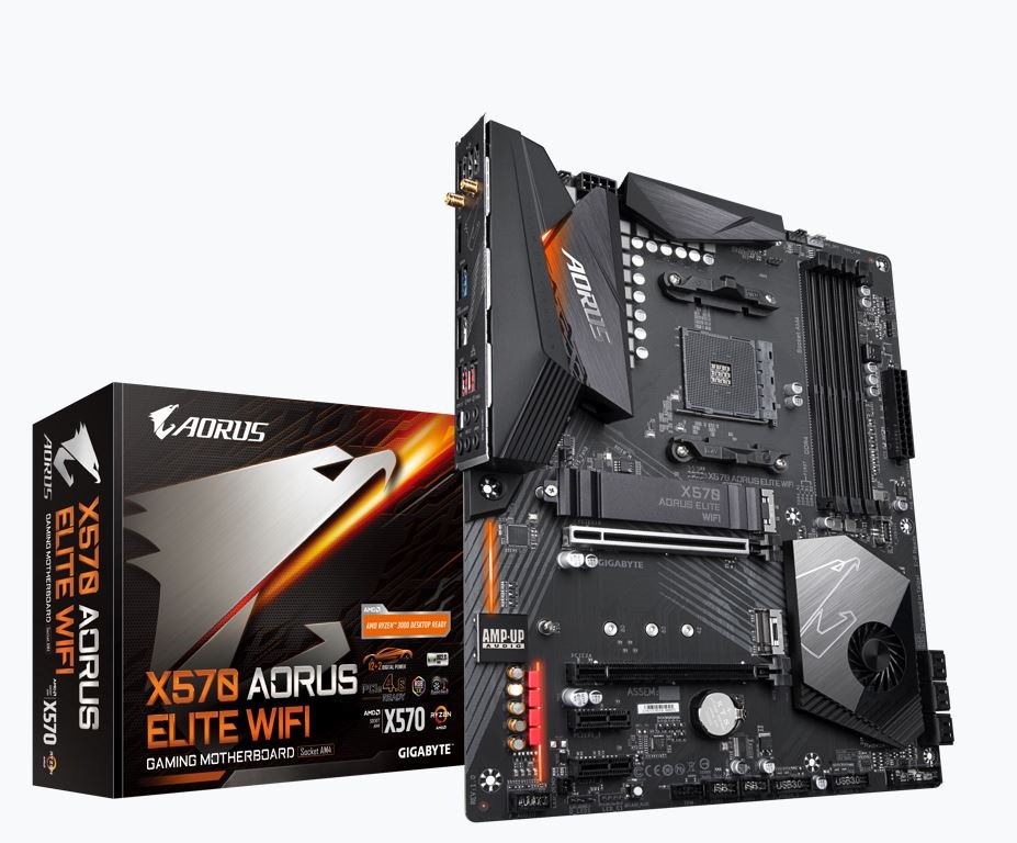 Gigabyte X570 Aorus Elite Wifi MB, Am4, 4xDDR4, 6xSATA, 2xM.2, Usb-C, Atx, 3YR