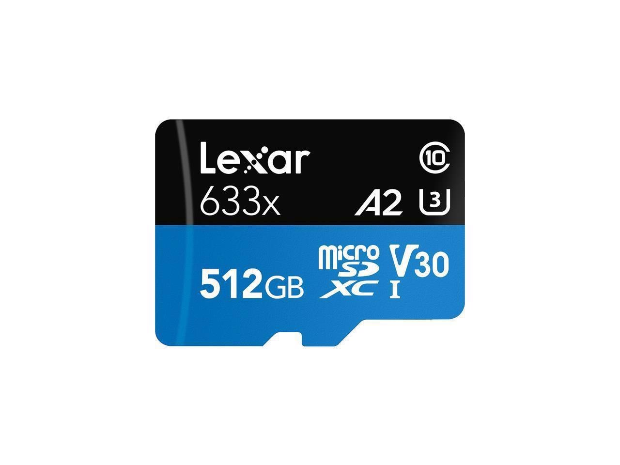 Lexar Media 512GB High Performan 633X Microsdhcuhs-I