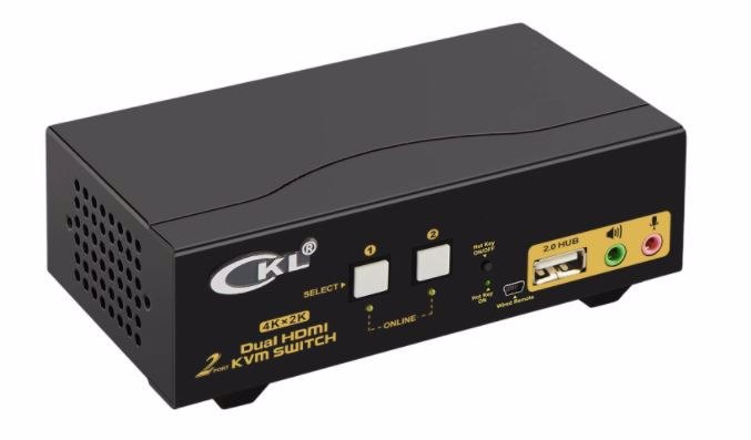 HDMI KVM Switch 2 Port Dual Monitor Extended Display