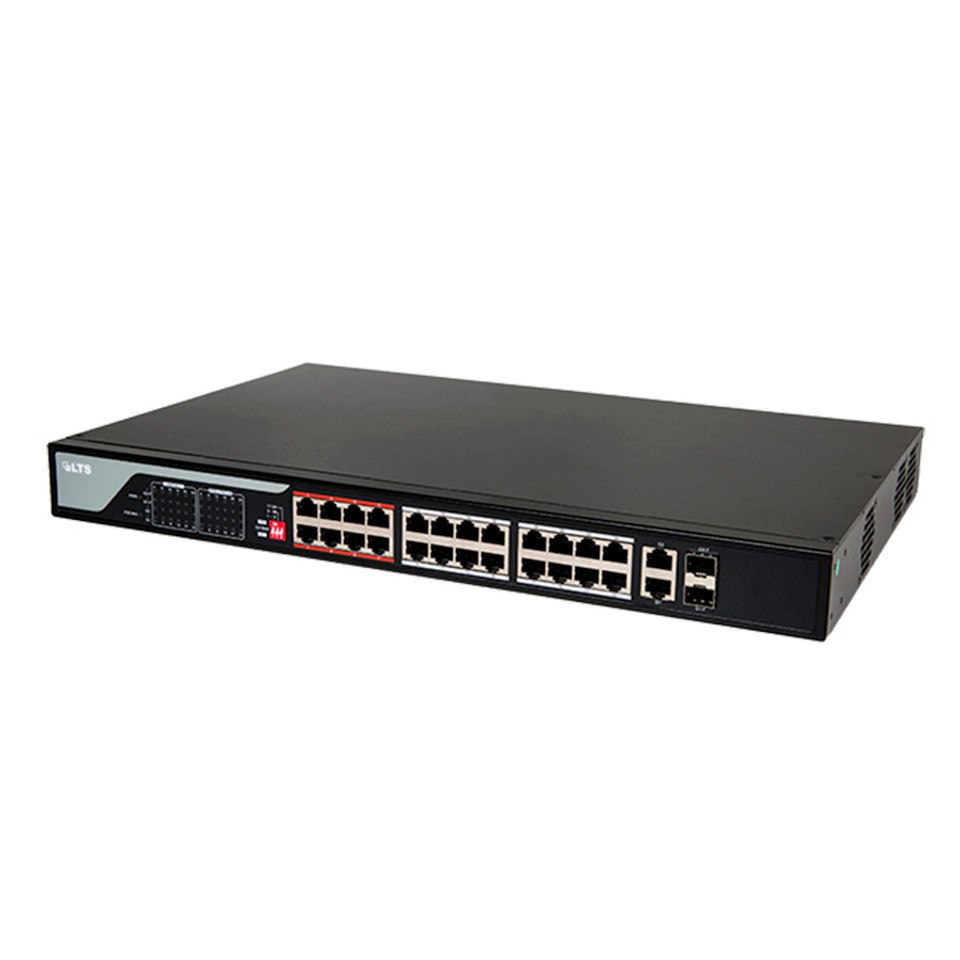 LTS - 24-Port PoE Switch with 2GB Uplink and 2 SFP Ports