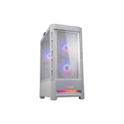 Cougar Duoface RGB White Mid Tower Computer Cases With Glass And Mesh Front Panels Included