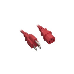 Nippon Labs 18 Awg Red Standard Power Cord Nema 5-15P To C13
