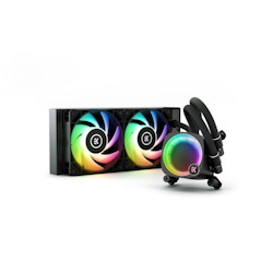 Ekwb Ek Nucleus Aio CR240 Lux D-RGB 240MM Aio Liquid Cpu Cooler With Ek FPT 120MM Fans - Compatible With Latest Intel And Amd Cpu Sockets - Lga 1700 And Am5