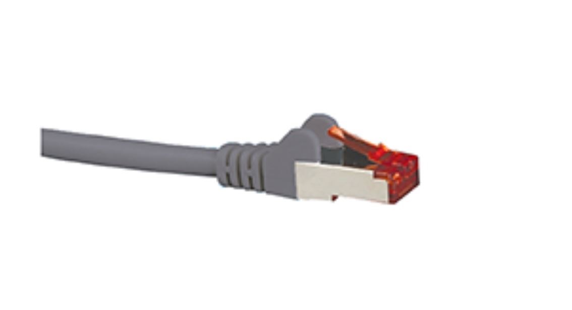 Hypertec Cat6a Shielded Cable 0.5M Grey Color 10GbE RJ45 Ethernet Network Lan S/FTP LSZH Cord 26Awg PVC Jacket