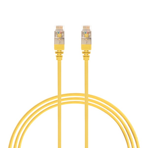 4Cabling 5M Cat 6A RJ45 S/FTP Thin LSZH 30 Awg Network Cable. Yellow