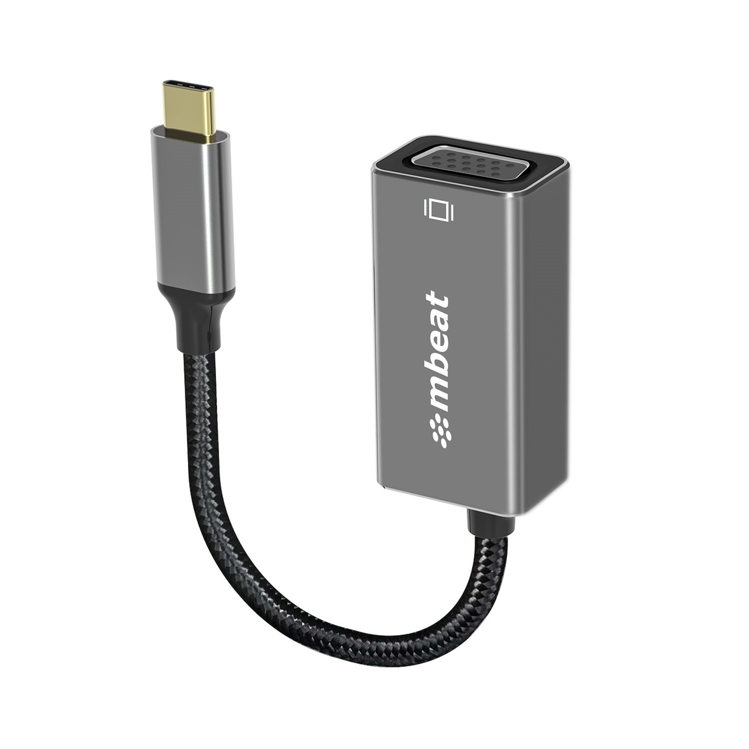 mBeat (LS) Mbeat Elite Usb-C To Vga Adapter - Coverts Usb-C To Vga Female Port, Supports Up to1920×1080@60Hz - Space Grey