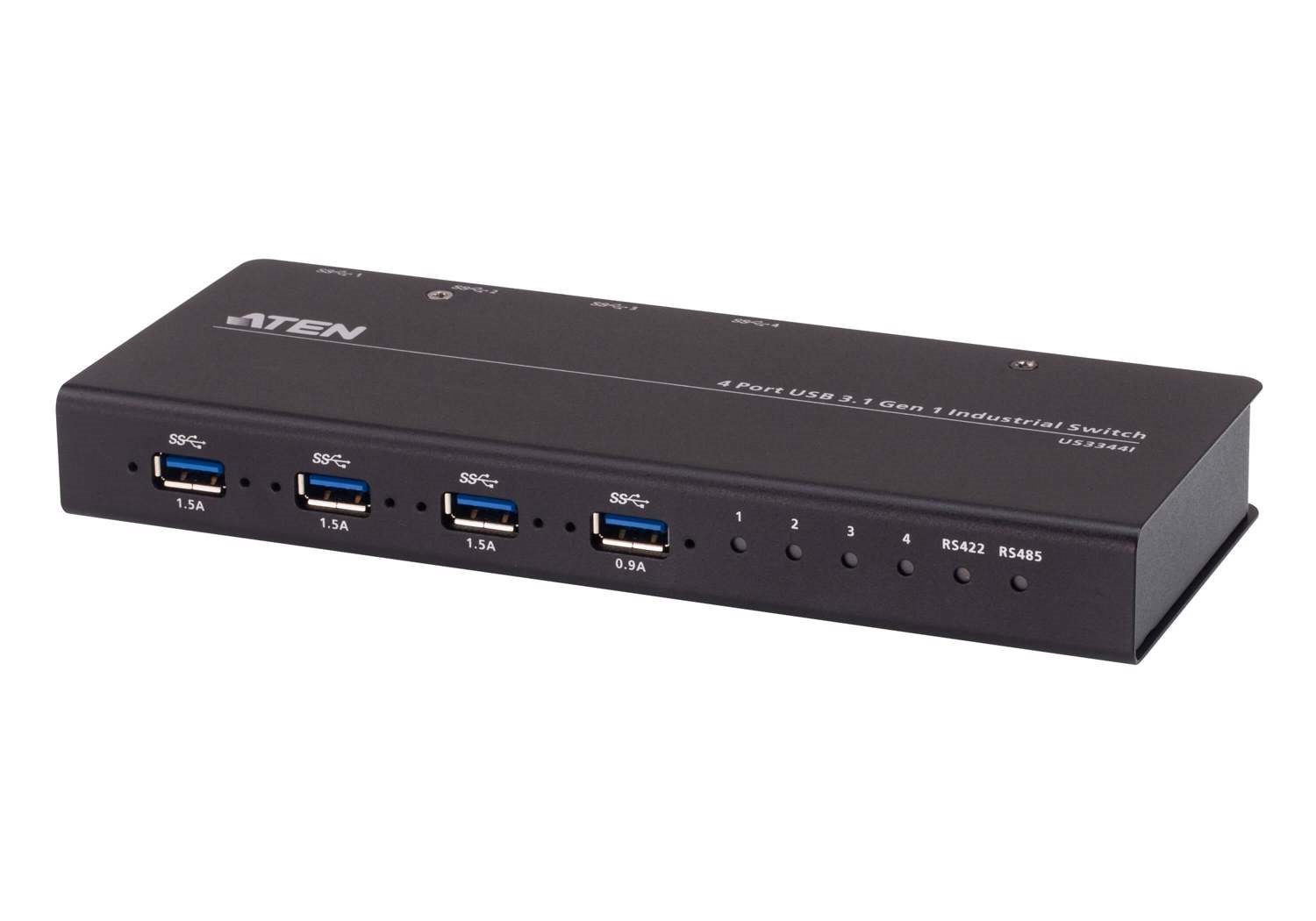 Aten 4X4 Usb 3.1 Gen 1 Industrial Grade Hub Switch, Up To 5Gbps Data Throughput, Supports Serial Control RS422/RS485