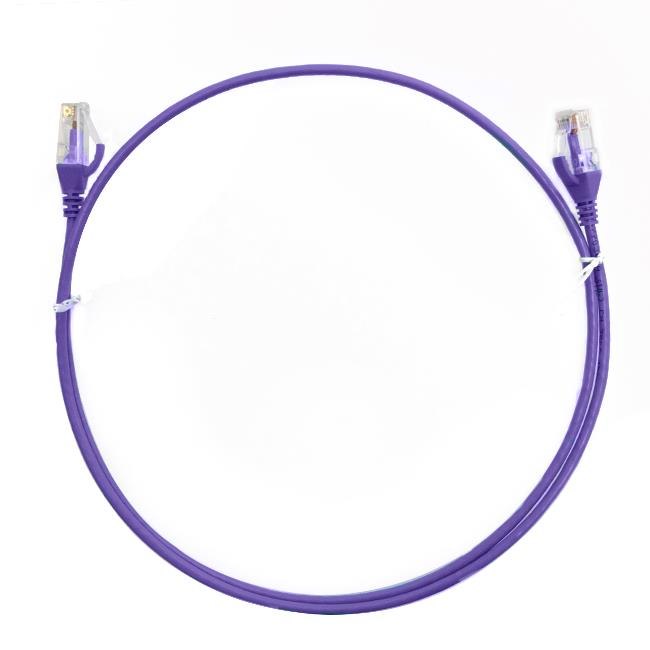 4Cabling 0.75M Cat 6 RJ45 RJ45 Ultra Thin LSZH Network Cables : Purple