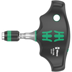 Wera 416 Ra T-Handle Bitholding Screwdriver With Ratchet Function And Rapidaptor Quick-Release Chuck