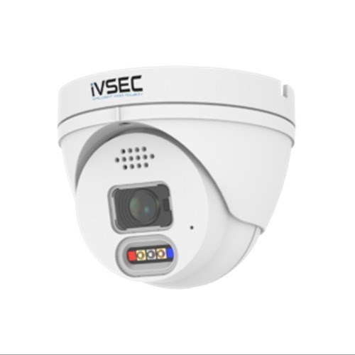 Ivsec Turret Ip Camera, 8MP, 3.6MM Fixed Lens, 15FPS, Poe, Ip66, Led Alert, 2 Way Audio