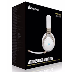 Corsair Virtuoso Wireless RGB Pearl 7.1 Headset. High Fidelity Ultra Comfort, Supports Usb And 3.5MM Gaming Headset