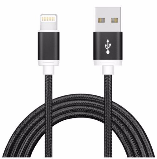 Astrotek 1M Usb Lightning Data SYNC Charger Black Cable For iPhone 7S 7 Plus 6S 6 Plus 5 5S iPad Air Mini iPod