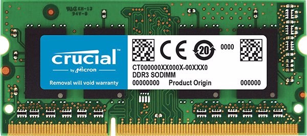 Crucial 8GB (1x8GB) DDR3 Sodimm 1600MHz 1.35V Dual Ranked Single Stick Notebook Laptop Memory Ram