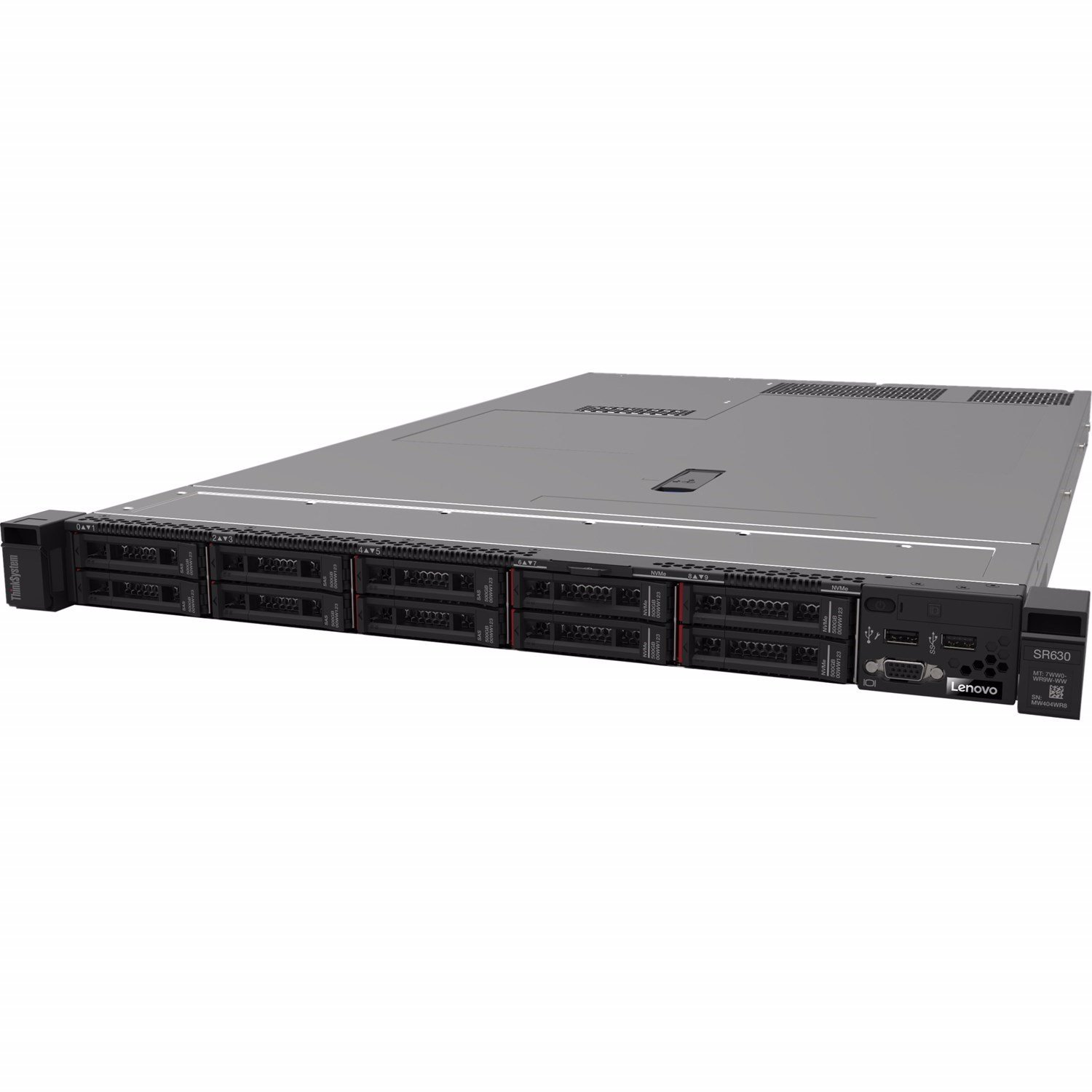 Lenovo ThinkSystem SR630 1U Rack Server, 1xIntel Xeon Bronze 3206R, 1x16GB 2Rx8, 6 X 2.5' HS HDD Bays, HW Raid 530-8i,1x750W Psu, XCC Ent, 3Yr LTD WTY