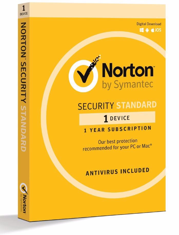 Norton Security Standard 1 Device Retail Box - Compatible With PC, Mac, Android, Ios 1 Year - Non Subscription Edition