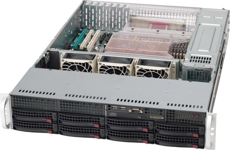 Supermicro 2Ru Server Chassis, Rackmount, 8 X 3.5' Hotswap HDD Bays, Eatx, DVD Option, 700W Rpsu