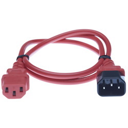 4Cabling Iec C13 To C14 Power Cable Red 1M