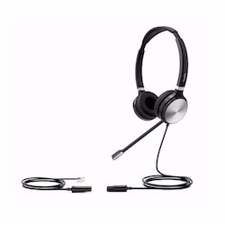 Yealink YHS36 Dual Wideband Headset For Ip Phone, Binaural Ear, RJ9 Headset Jack, Noise-Canceling Microphone, Hearing Protection, Leather Ear Cushions