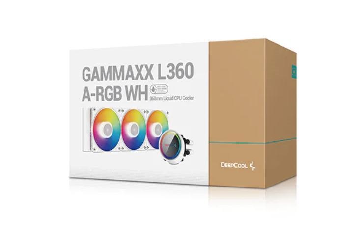 Deepcool Gammaxx L360 A-Rgb White, 3 X Argb PWM Fans, Anti-Leak, Intel LGA2066/2011-v3/2011/1700/1200/1151/1150/1155 Amd Am4