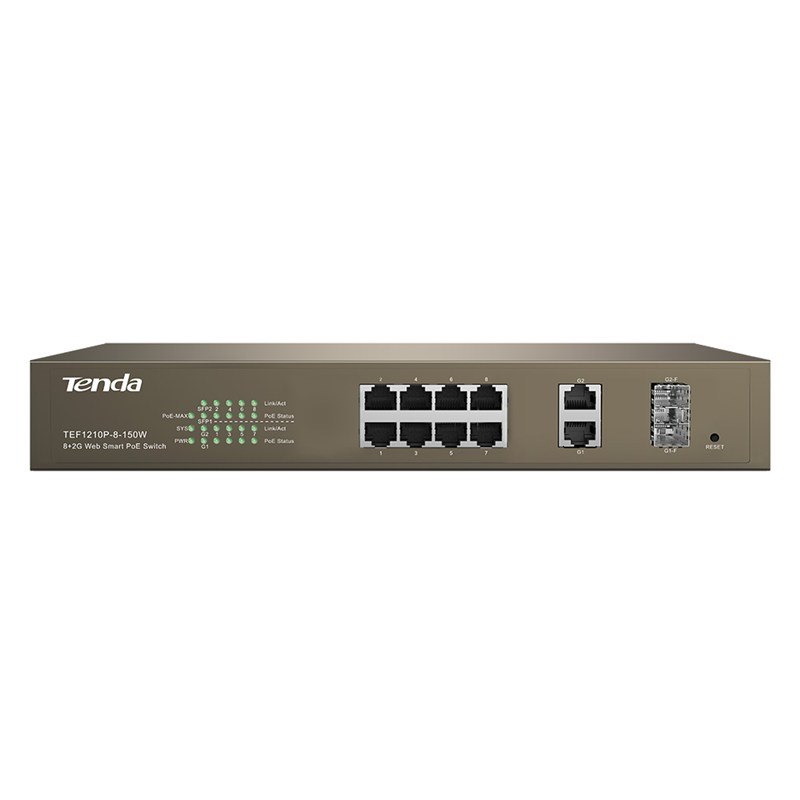 Tenda 8Fe+2Ge /2SFP With 8-Port Poe (Managed)