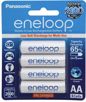 Panasonic Eneloop Aa 2000mAh Rechargeable Batteries 4 Pack