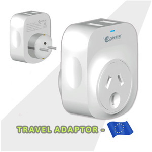 Sansai Outbound Usb Travel Adapter - Nz/Au To Europe Plug