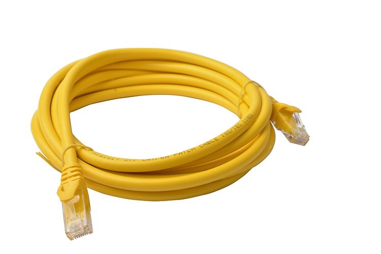 8Ware Cat6a Utp Ethernet Cable 3M Snagless Yellow