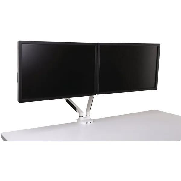 Professional Dual Monitor Arm - White