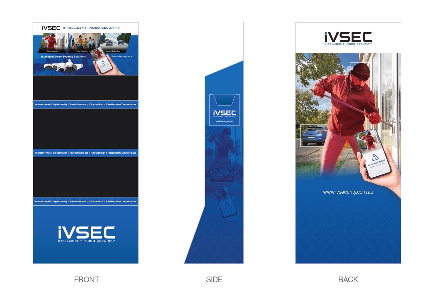 Ivsec Pos Display Stand -Footprint 70 X 42 X 180CM - Free With Ivsec Stocking Order