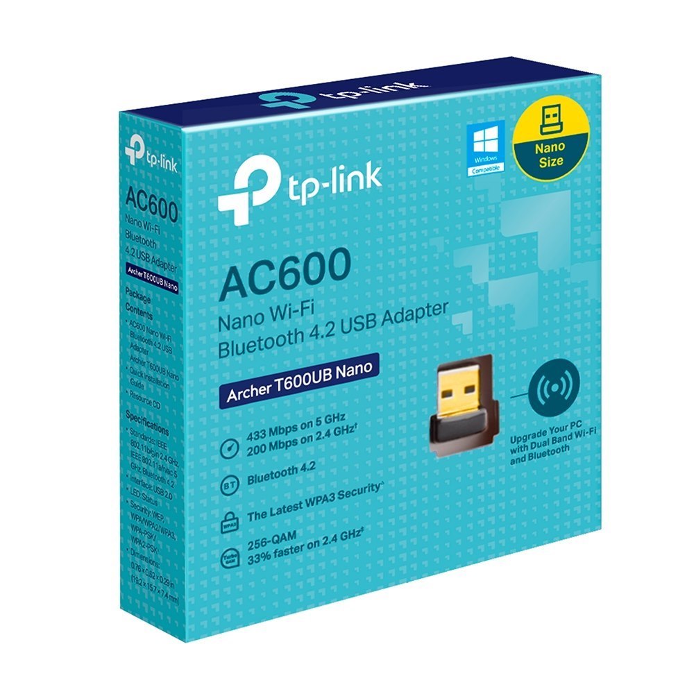 Tp-Link Archer T600ub Nano Ac600 Nano Wi-Fi Bluetooth Usb Adapter