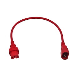 4Cabling Iec C14 To C15 High Temperature Power Cable Red 2M