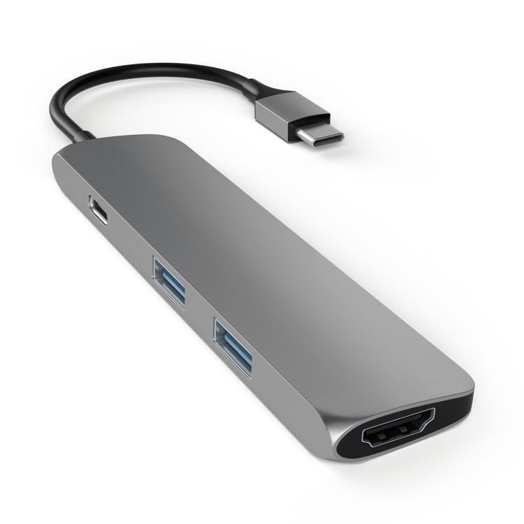 Satechi Usb-C Slim Multi-Port Adapter - Space Grey